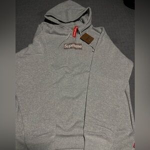 Supreme x Burberryy Grey Hoodie Large